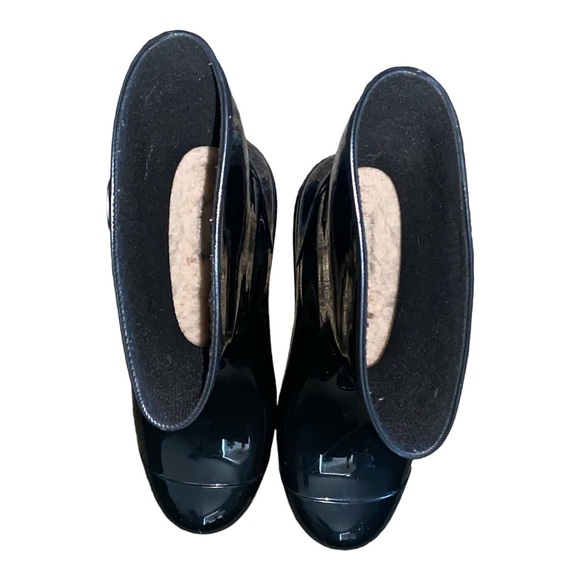 UGG Sienna Waterproof Rain Boots Women's US 10 Shiny Black Rubber - Picture 12 of 12